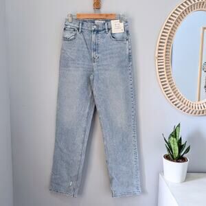 ABERCROMBIE & FITCH The 90s Straight Ultra High Rise jeans, 28 L, Light Blue NWT